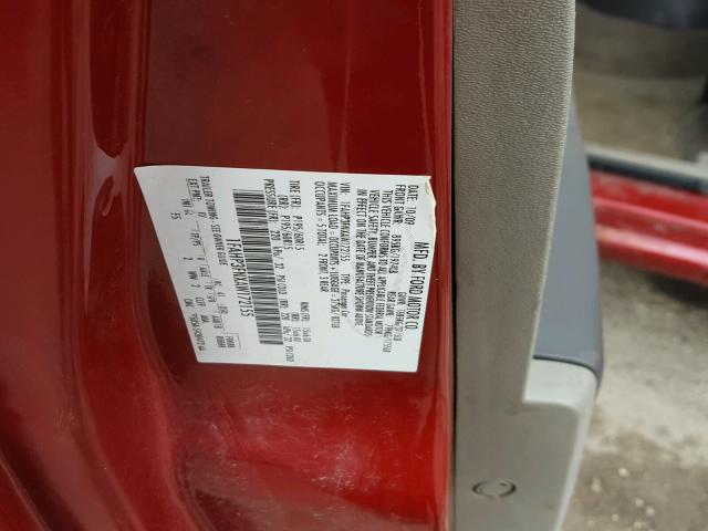 1FAHP3FNXAW172155 - 2010 FORD FOCUS SE RED photo 10