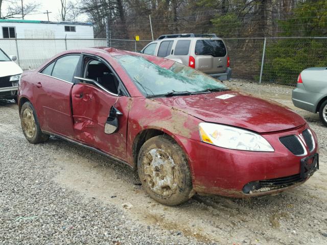 1G2ZF57B284140330 - 2008 PONTIAC G6 VALUE L RED photo 1