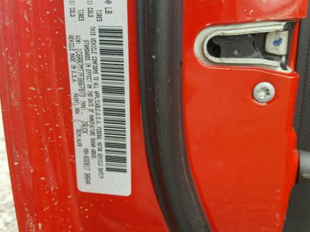 1C6RR7MT7FS667873 - 2015 RAM 1500 SPORT RED photo 10