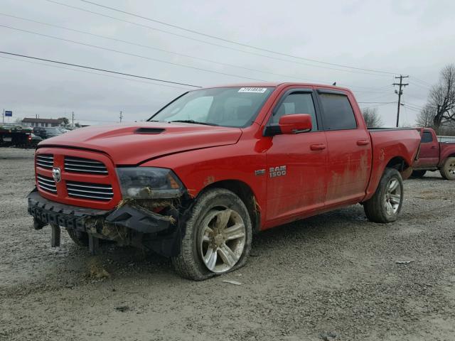 1C6RR7MT7FS667873 - 2015 RAM 1500 SPORT RED photo 2