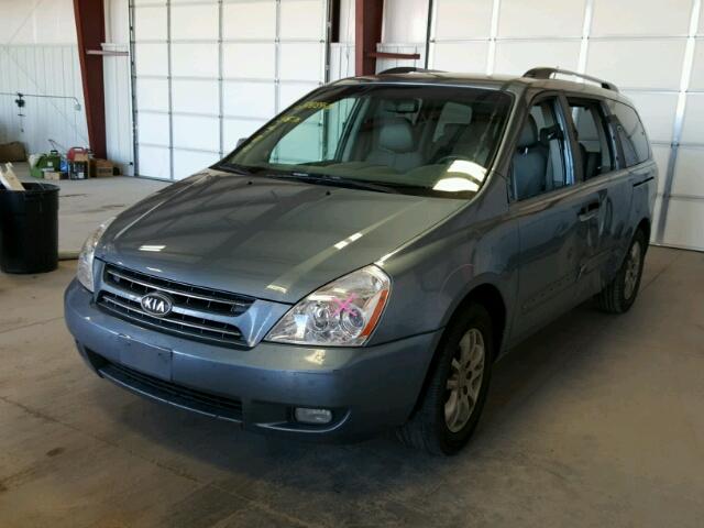 KNDMH4C32A6338814 - 2010 KIA SEDONA EX BLUE photo 2