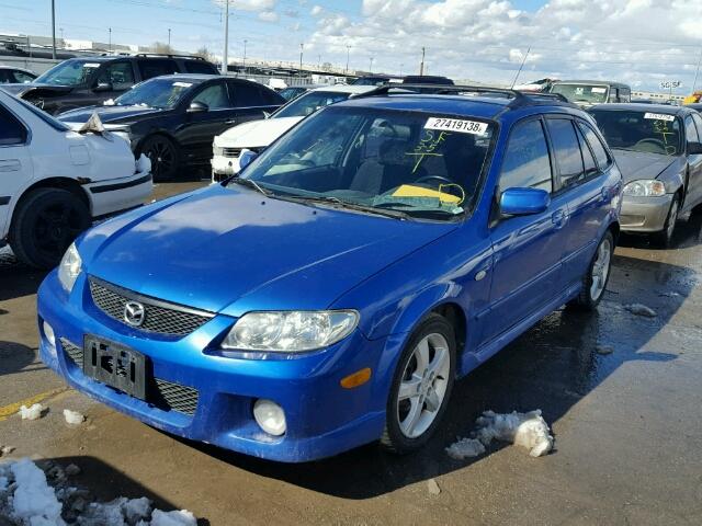 JM1BJ245931132602 - 2003 MAZDA PROTEGE PR BLUE photo 2