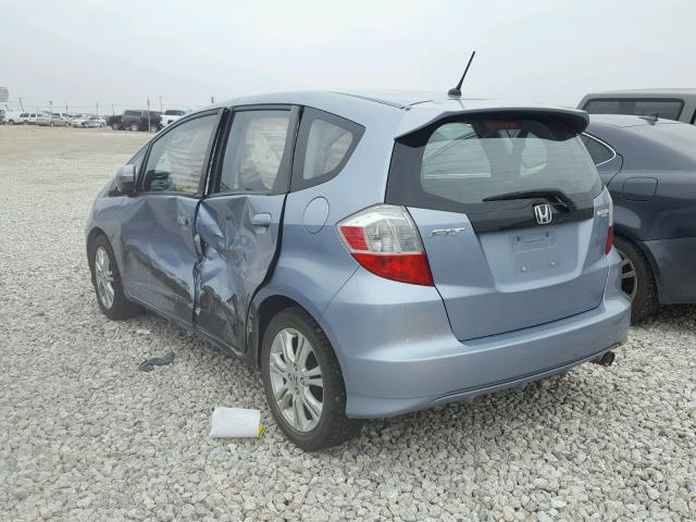 JHMGE8H52BC021267 - 2011 HONDA FIT SPORT BLUE photo 3