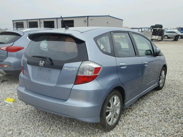 JHMGE8H52BC021267 - 2011 HONDA FIT SPORT BLUE photo 4