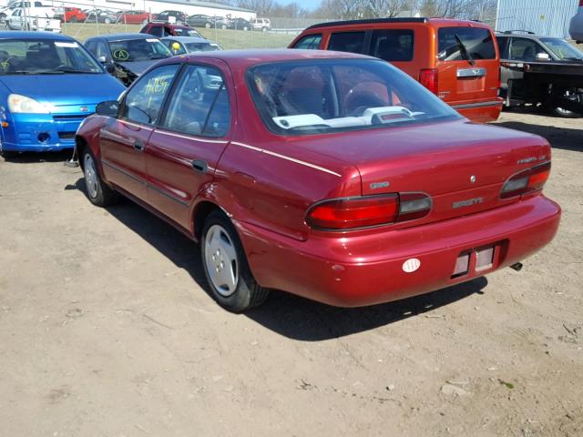1Y1SK5367PZ017623 - 1993 GEO PRIZM BASE RED photo 3