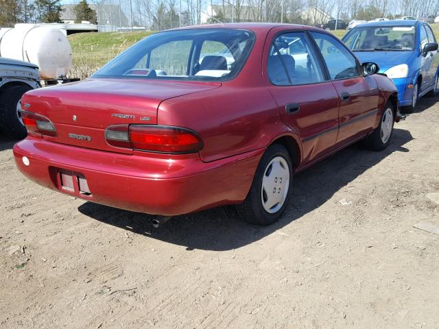 1Y1SK5367PZ017623 - 1993 GEO PRIZM BASE RED photo 4