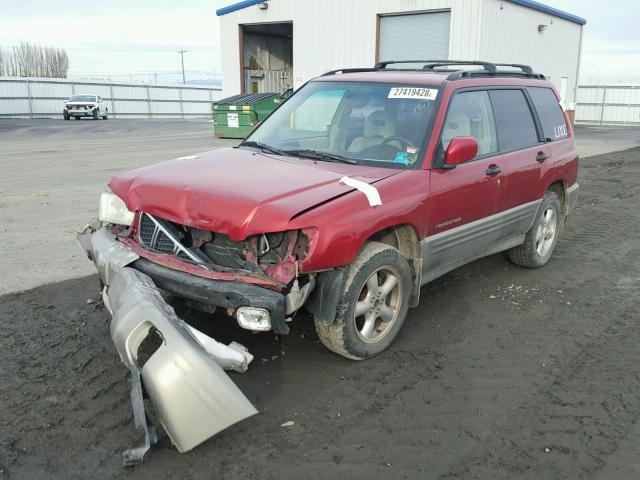 JF1SF65521H768697 - 2001 SUBARU FORESTER S MAROON photo 2