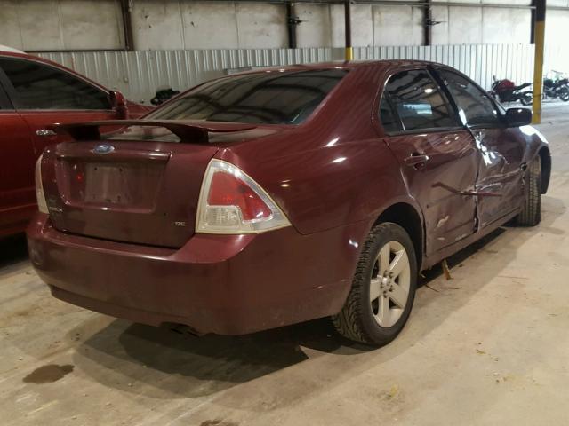 3FAFP07Z86R181616 - 2006 FORD FUSION SE MAROON photo 4