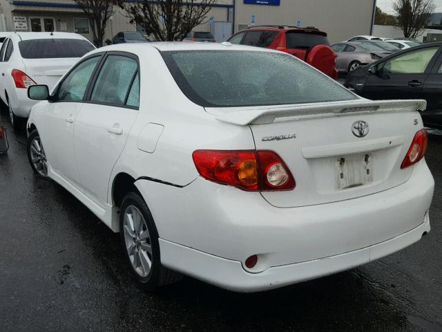 2T1BU4EE4AC407349 - 2010 TOYOTA COROLLA BA WHITE photo 3