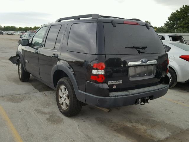 1FMEU63E17UA48142 - 2007 FORD EXPLORER X BLACK photo 3