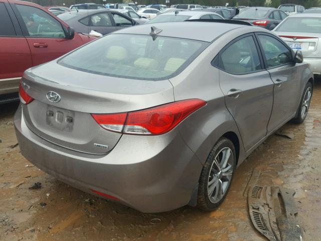 5NPDH4AE3CH147397 - 2012 HYUNDAI ELANTRA GL GOLD photo 4