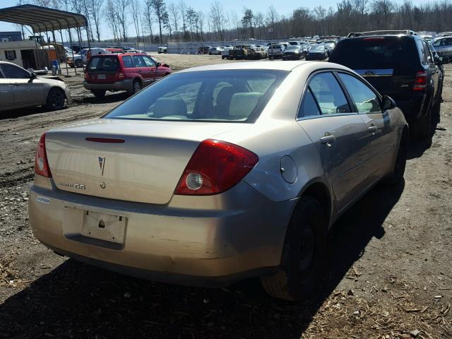 1G2ZF58B774213981 - 2007 PONTIAC G6 VALUE L GOLD photo 4