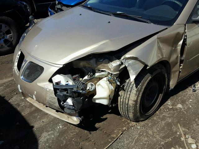 1G2ZF58B774213981 - 2007 PONTIAC G6 VALUE L GOLD photo 9