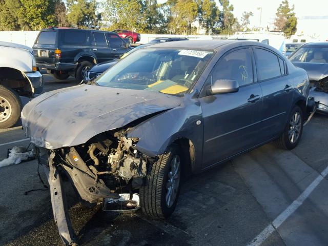 JM1BK324781856311 - 2008 MAZDA 3 S GRAY photo 2