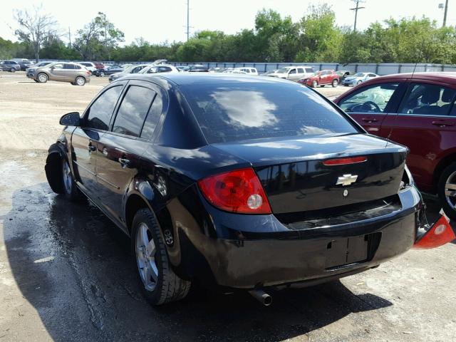 1G1AT58H597297329 - 2009 CHEVROLET COBALT LT BLACK photo 3