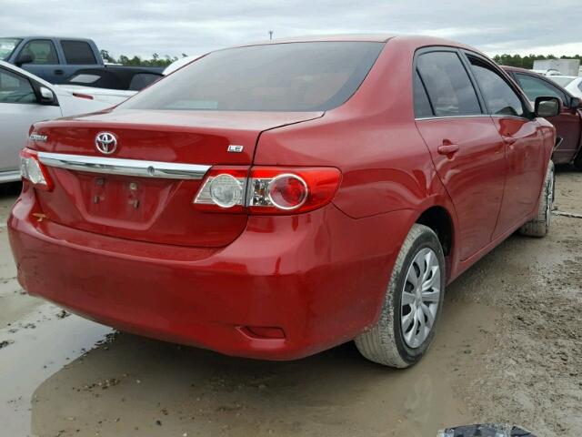 5YFBU4EE0DP109689 - 2013 TOYOTA COROLLA BA RED photo 4