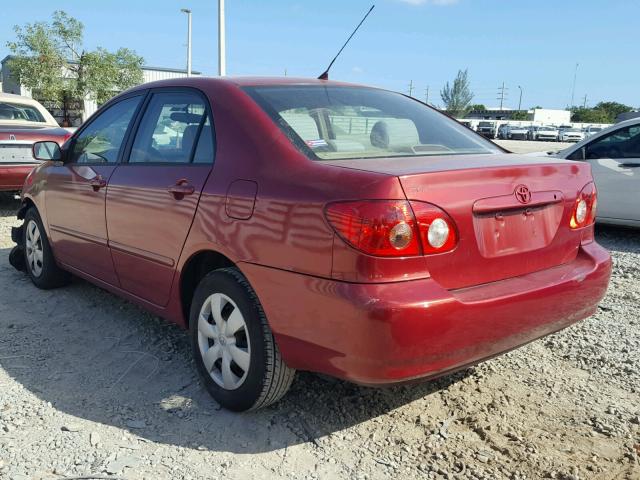 1NXBR32E75Z431570 - 2005 TOYOTA COROLLA CE RED photo 3