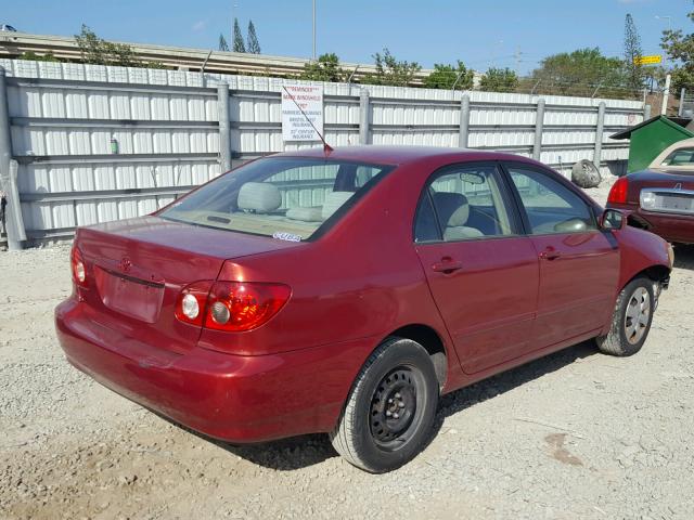 1NXBR32E75Z431570 - 2005 TOYOTA COROLLA CE RED photo 4