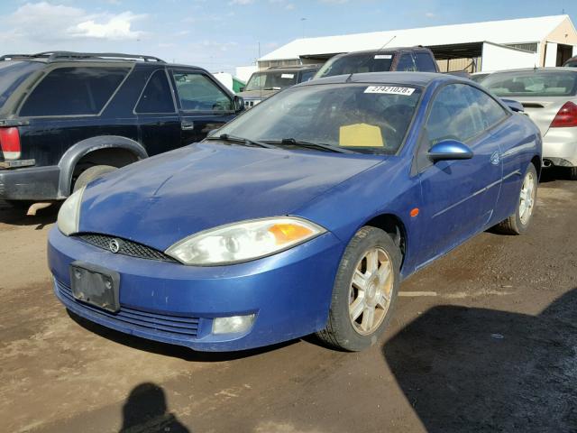 1ZWFT61L425604453 - 2002 MERCURY COUGAR V6 BLUE photo 2