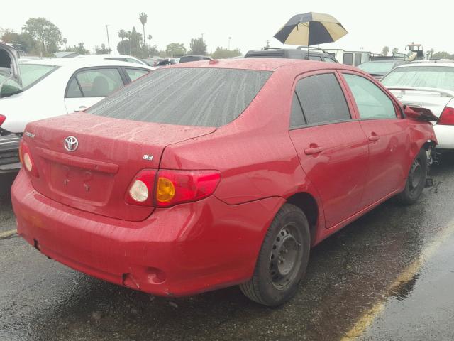 2T1BU4EEXAC413074 - 2010 TOYOTA COROLLA BA RED photo 4