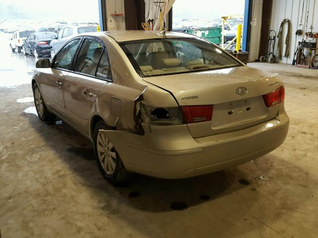 5NPET4AC8AH656948 - 2010 HYUNDAI SONATA GLS GOLD photo 3