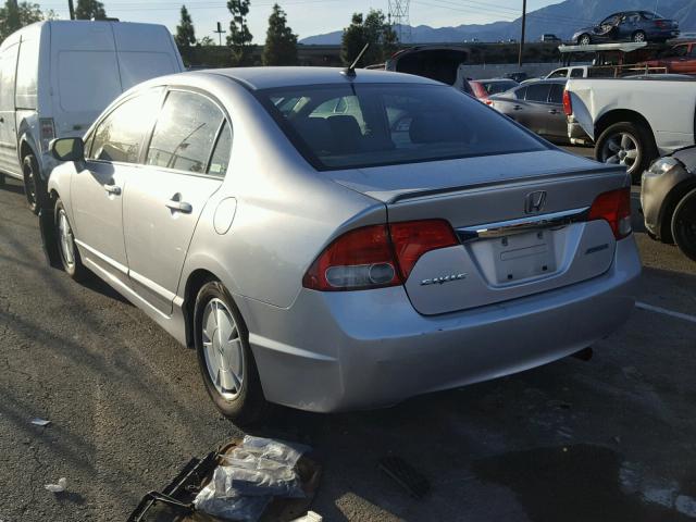 JHMFA36279S019100 - 2009 HONDA CIVIC HYBR SILVER photo 3