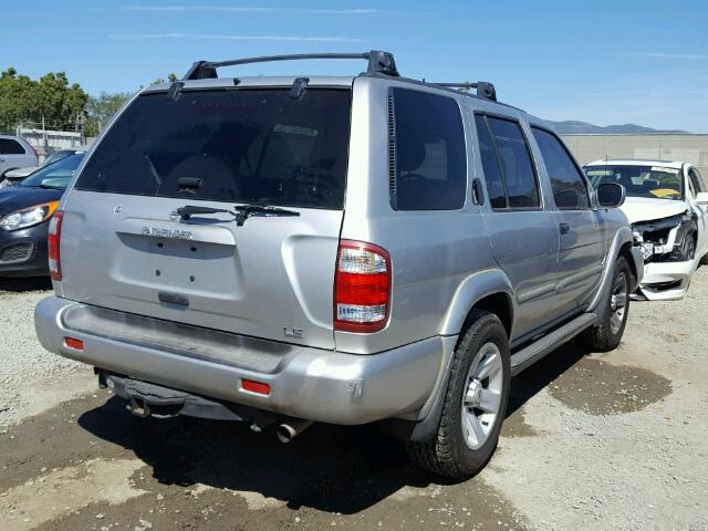 JN8DR09Y52W741653 - 2002 NISSAN PATHFINDER SILVER photo 4