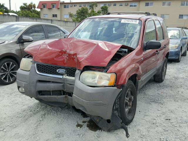 1FMYU03111KE57879 - 2001 FORD ESCAPE XLT RED photo 2