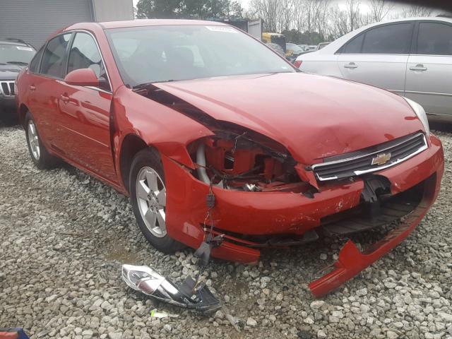 2G1WT58N789108060 - 2008 CHEVROLET IMPALA LT RED photo 1