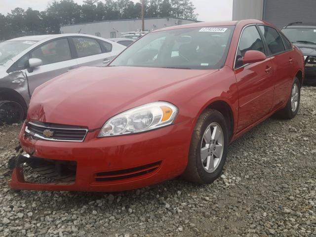 2G1WT58N789108060 - 2008 CHEVROLET IMPALA LT RED photo 2