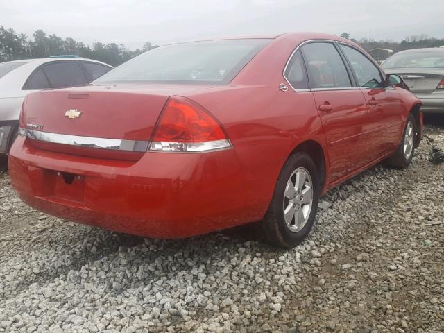 2G1WT58N789108060 - 2008 CHEVROLET IMPALA LT RED photo 4