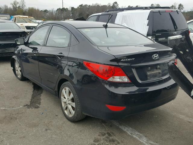 KMHCU4AEXEU751153 - 2014 HYUNDAI ACCENT GLS BLACK photo 3