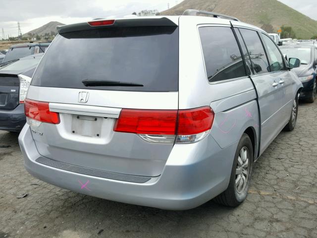 5FNRL3H68AB079039 - 2010 HONDA ODYSSEY EX SILVER photo 4