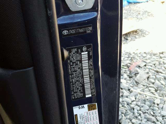 JTKDE177660110788 - 2006 TOYOTA SCION TC 蓝色 照片 10