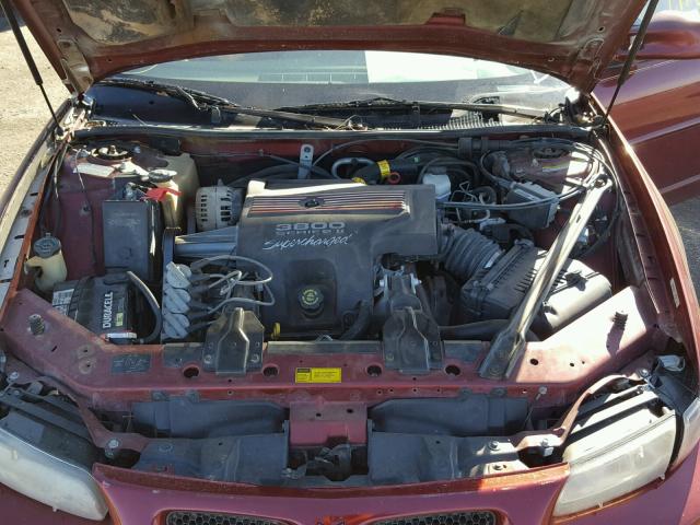 1G2WR5217YF155712 - 2000 PONTIAC GRAND PRIX Tünd qırmızı foto 7