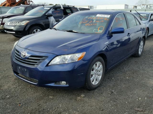 4T1BB46K48U030928 - 2008 TOYOTA CAMRY HYBR BLUE photo 2