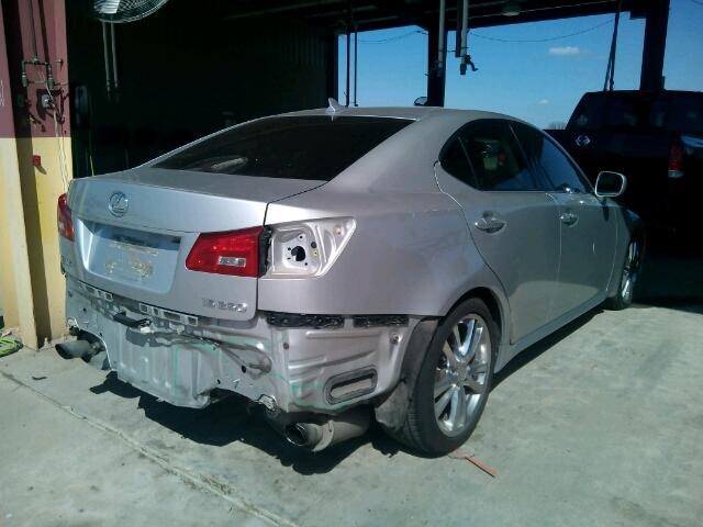 JTHBK262072040986 - 2007 LEXUS IS 250 SILVER photo 4