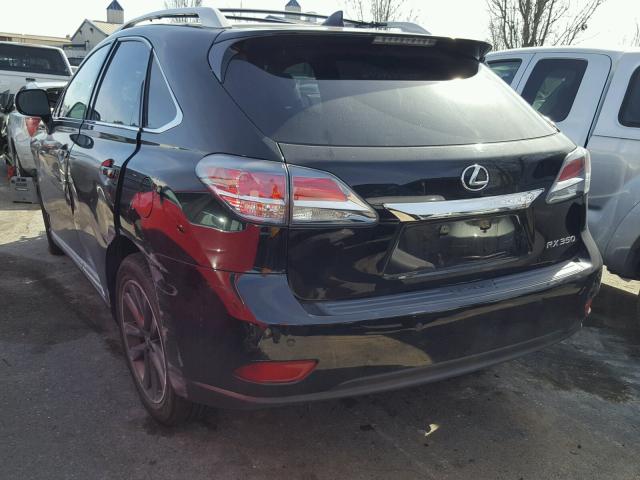 2T2BK1BA1EC239810 - 2014 LEXUS RX 350 BLACK photo 3