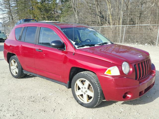 1J8FF47W97D409779 - 2007 JEEP COMPASS RED photo 1