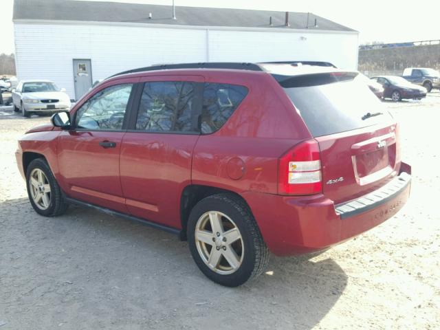 1J8FF47W97D409779 - 2007 JEEP COMPASS RED photo 3