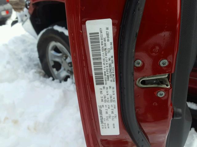 1D7RV1GP4AS199051 - 2010 DODGE RAM 1500 RED photo 10