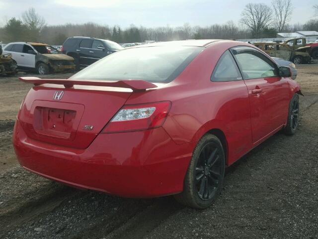 2HGFG21577H711746 - 2007 HONDA CIVIC SI RED photo 4