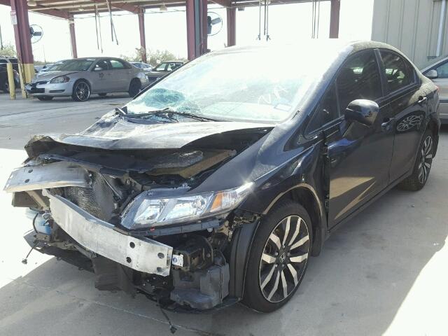 19XFB2F93FE089200 - 2015 HONDA CIVIC EXL BLACK photo 2