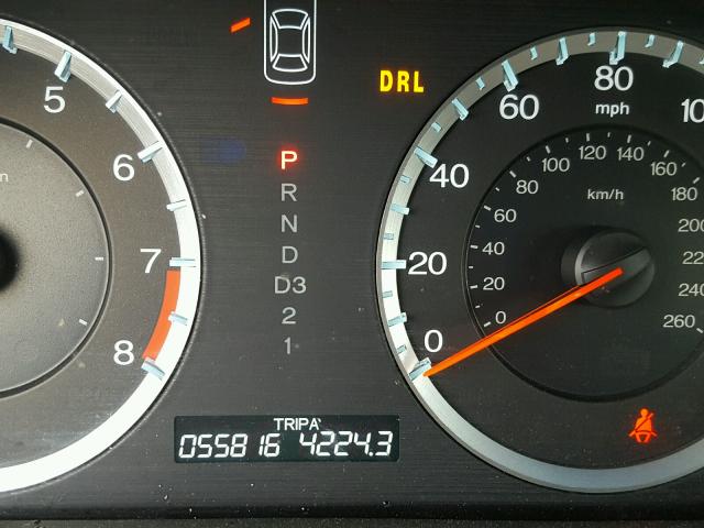 1HGCP26809A118365 - 2009 HONDA ACCORD EXL GRAY photo 8