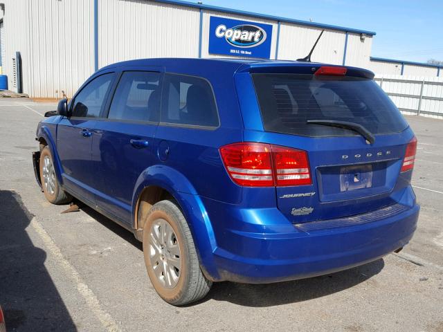 3C4PDCAB3FT587889 - 2015 DODGE JOURNEY SE BLUE photo 3