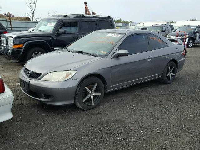 1HGEM229X4L016066 - 2004 HONDA CIVIC EX GRAY photo 2