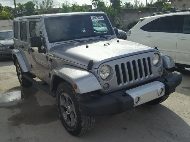 1C4HJWEG8FL543340 - 2015 JEEP WRANGLER U SILVER photo 1