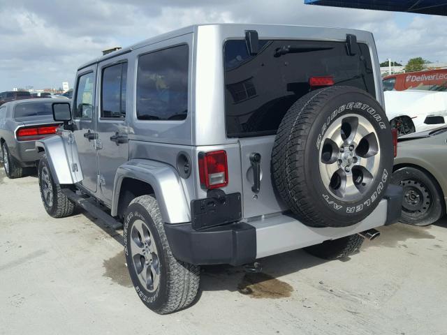 1C4HJWEG8FL543340 - 2015 JEEP WRANGLER U SILVER photo 3