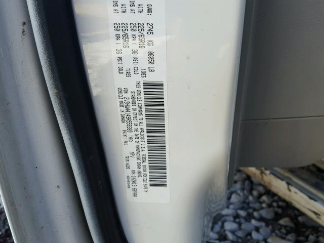 2V8HW44149R559389 - 2009 VOLKSWAGEN ROUTAN S WHITE photo 10