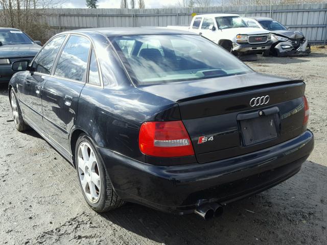 WAUDD68D5YA188016 - 2000 AUDI S4 BLACK photo 3